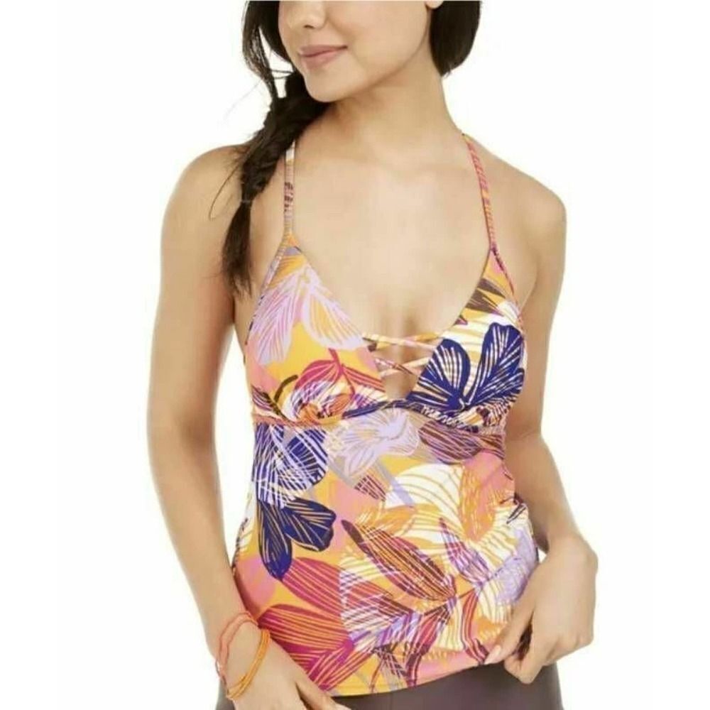 Hula Honey Tropical Tankini Swim Strappy Size XS